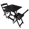 17 conjunto mesa dobravel 70x70 mdf com 2 cadeiras