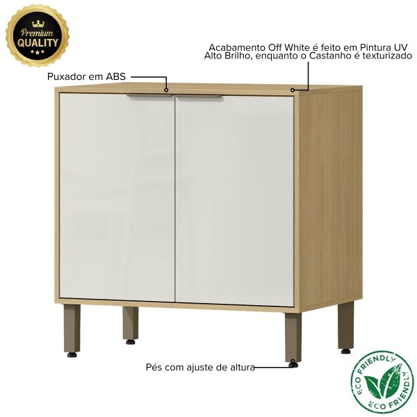 15 armario modulo de cozinha balcao 2 portas gloria