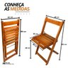 03 conjunto mesa dobravel 120x70 mdf com 6 cadeiras mds imbuia