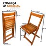 02 cadeira dobravel retratil de madeira mds mel