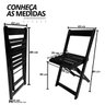 02 cadeira dobravel retratil de madeira mds preto