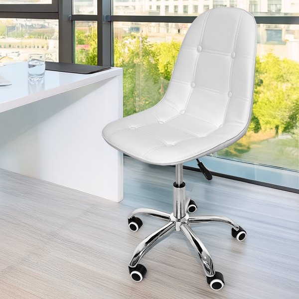 01 cadeira estofada com base giratoria escritorio office botone