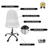 03 cadeira estofada com base giratoria escritorio office botone
