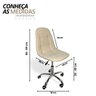 09 cadeira estofada com base giratoria escritorio office botone