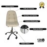 10 cadeira estofada com base giratoria escritorio office botone
