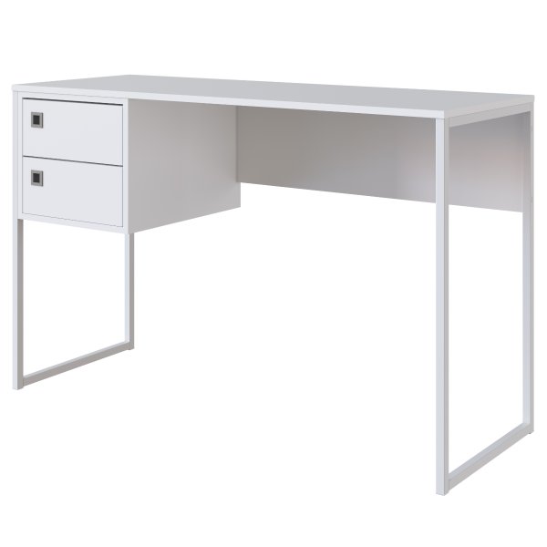 11 escrivaninha mesa de computador industrial 2 gavetas arenas dourado