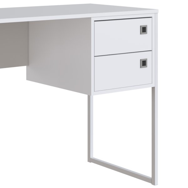 13 escrivaninha mesa de computador industrial 2 gavetas arenas dourado