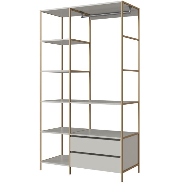 11 closet industrial com estrutura metalica arenas dourado