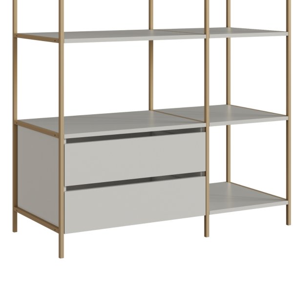 12 closet industrial com estrutura metalica arenas dourado