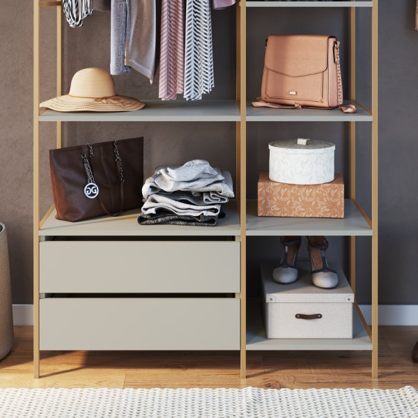 14 closet industrial com estrutura metalica arenas dourado