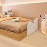 12 cama infantil montessoriana solteiro cloud verde