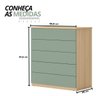 02 comoda para quarto 5 gavetas compacta
