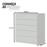 16 comoda para quarto 5 gavetas compacta