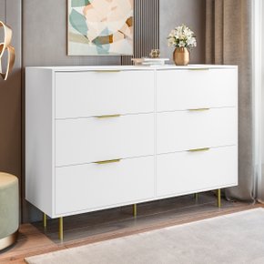 01 comoda para quarto 6 gavetas safira