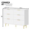 02 comoda para quarto 6 gavetas safira