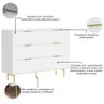 03 comoda para quarto 6 gavetas safira