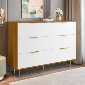 08 comoda para quarto 6 gavetas safira