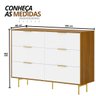 09 comoda para quarto 6 gavetas safira