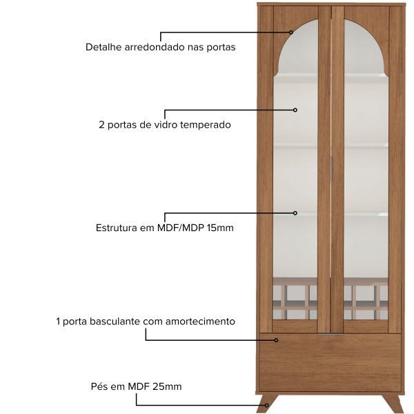 10 cristaleira com adega artely murano