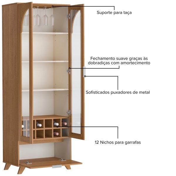 11 cristaleira com adega artely murano
