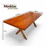 17 conjunto mesa madeira macica para churrasco mesa 4 bancos mel