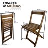 18 conjunto mesa dobravel 120x70 mdf com 6 cadeiras mds