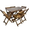 20 conjunto mesa dobravel 120x70 mdf com 6 cadeiras mds