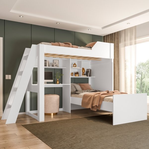 01 beliche com escrivaninha office multifuncional vivace branco