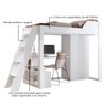 03 cama alta com escrivaninha office e roupeiro vivace