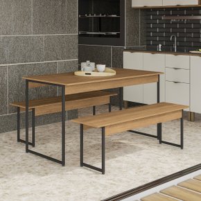 15 mesa de jantar 6 lugares com 2 bancos