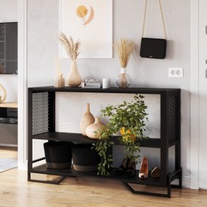 01 aparador industrial com estrutura e tela metalica