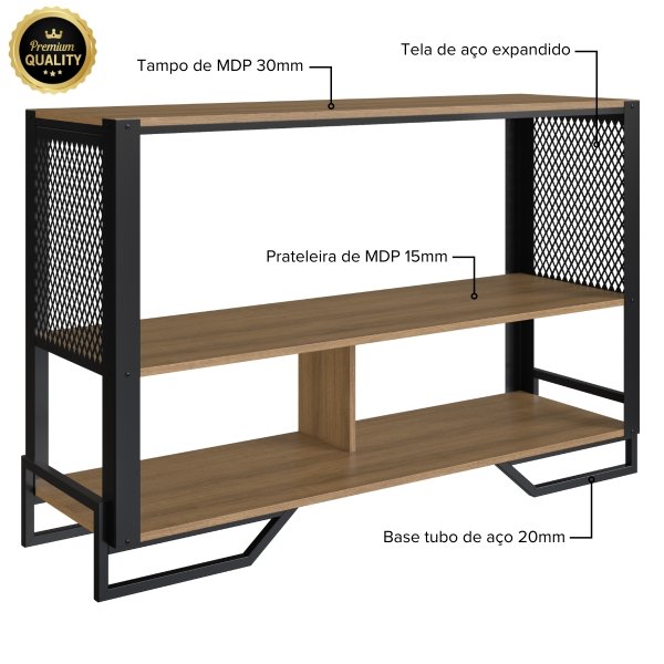 14 aparador industrial com estrutura e tela metalica