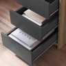 06 gaveteiro de escritorio multiuso com 3 gavetas mel grafite