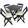 09 conjunto mesa dobravel 70x70 preto c 4 cadeiras estofadas verde