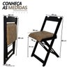 17 conjunto mesa dobravel 70x70 preto c 4 cadeiras estofadas verde