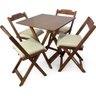 19 conjunto mesa dobravel 70x70 imbuia c 4 cadeiras estofadas fpf azul