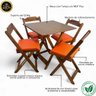 24 conjunto mesa dobravel 70x70 imbuia c 4 cadeiras estofadas fpf azul