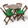 47 conjunto mesa dobravel 70x70 imbuia c 4 cadeiras estofadas fpf azul