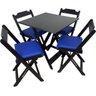 05 conjunto mesa dobravel 70x70 preto c 4 cadeiras estofadas fpf azul