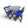 09 conjunto mesa dobravel mdf 120x70 preta c 4 cadeiras estofadas fpf