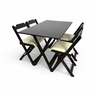 15 conjunto mesa dobravel mdf 120x70 preta c 4 cadeiras estofadas fpf