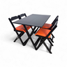 21 conjunto mesa dobravel mdf 120x70 preta c 4 cadeiras estofadas fpf