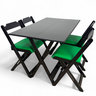 42 conjunto mesa dobravel mdf 120x70 preta c 4 cadeiras estofadas fpf