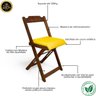 03 cadeira dobravel retratil imbuia de madeira com estofado fpf