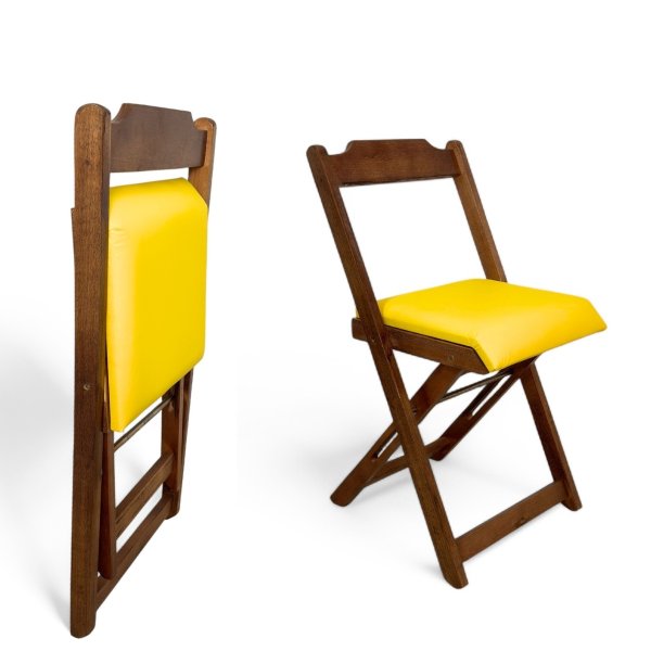 05 cadeira dobravel retratil imbuia de madeira com estofado fpf