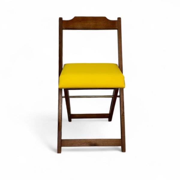 06 cadeira dobravel retratil imbuia de madeira com estofado fpf