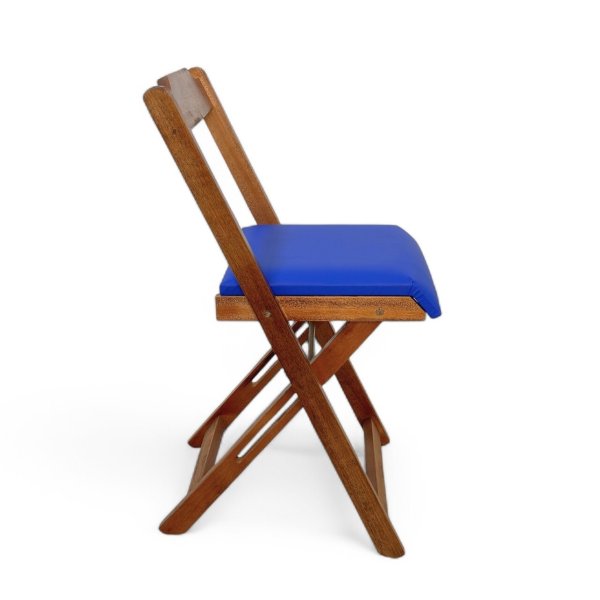 10 cadeira dobravel retratil imbuia de madeira com estofado fpf