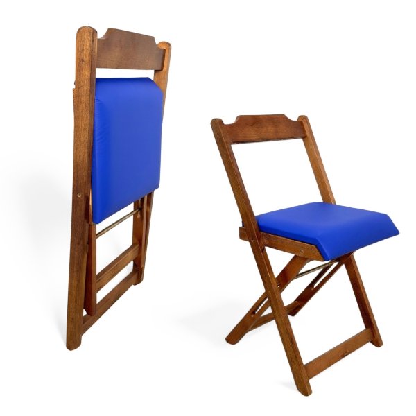 11 cadeira dobravel retratil imbuia de madeira com estofado fpf