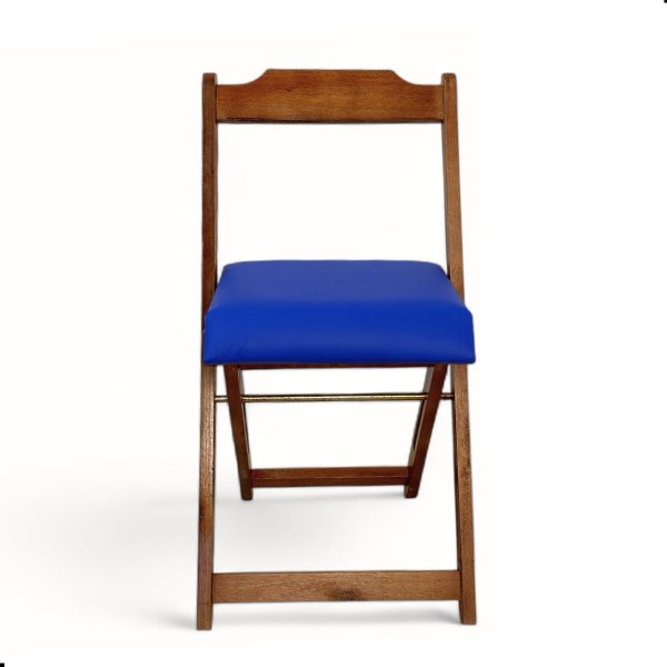 12 cadeira dobravel retratil imbuia de madeira com estofado fpf