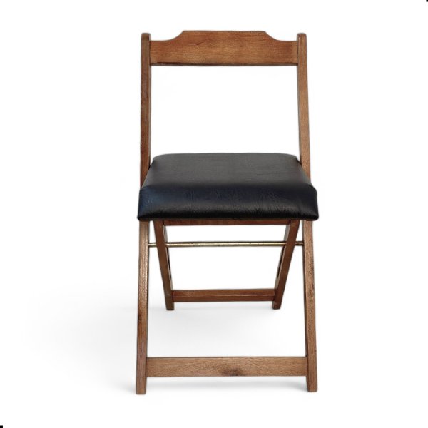 29 cadeira dobravel retratil imbuia de madeira com estofado fpf